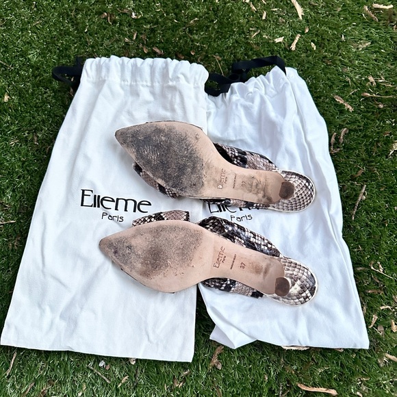 Elleme Paris Leather Knot kitten heel mules - Picture 4 of 9